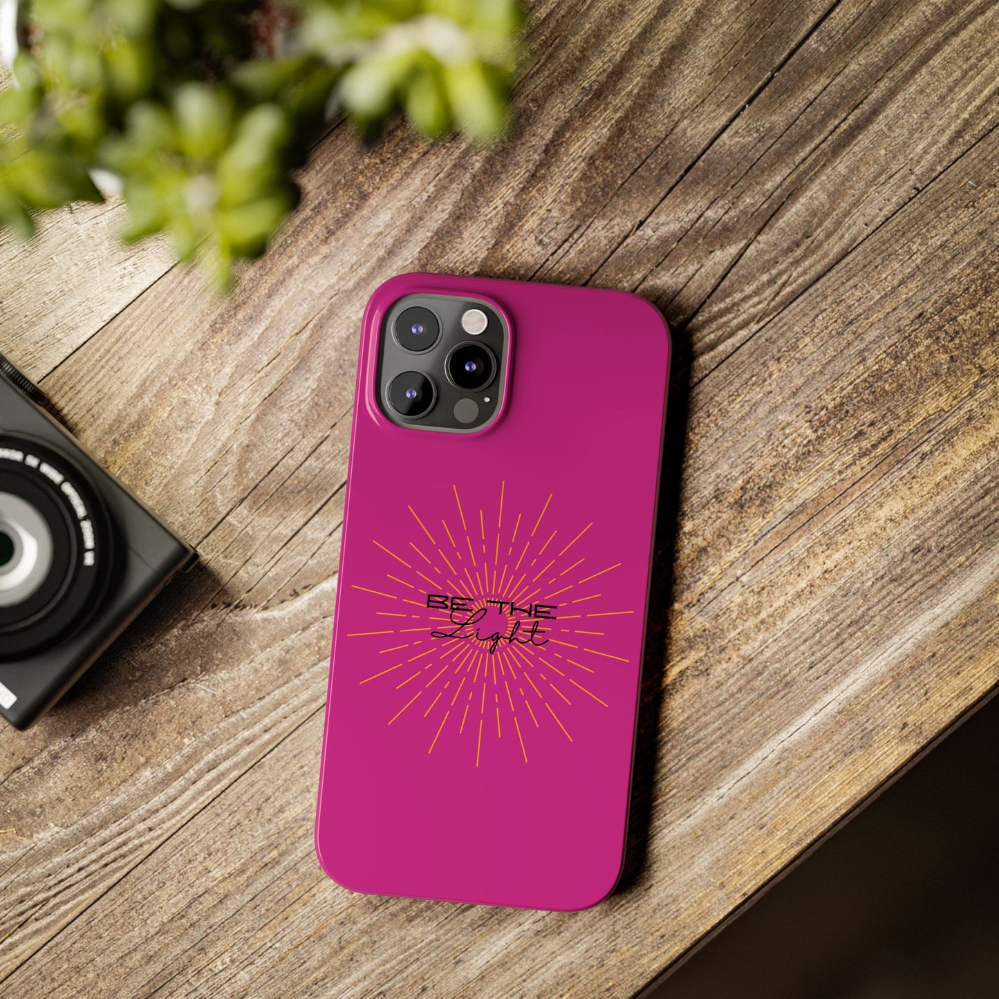 Radiant Pink Slim Phone Cases, Be The Light