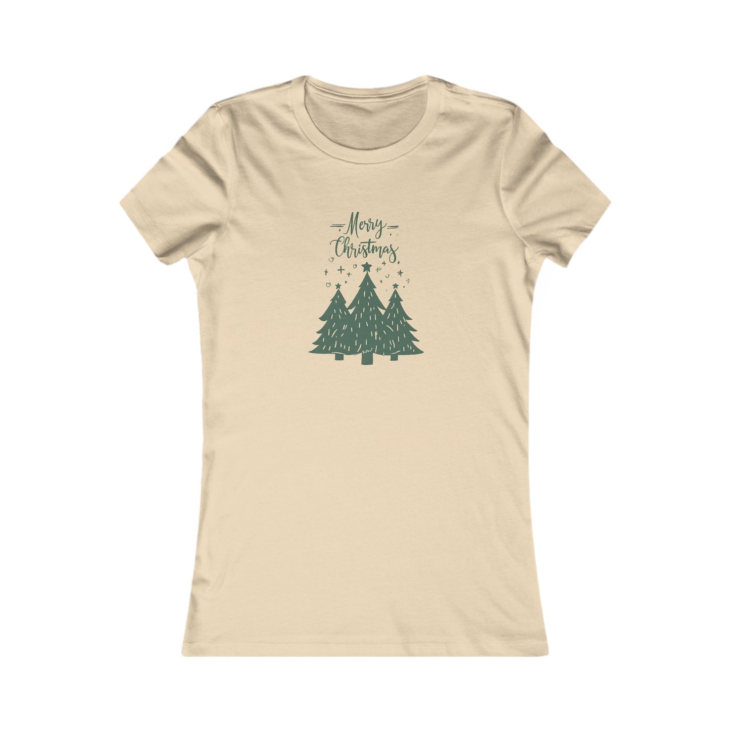 Christmas Tree Graphic Tee - "Merry Christmas" Women's Tee
