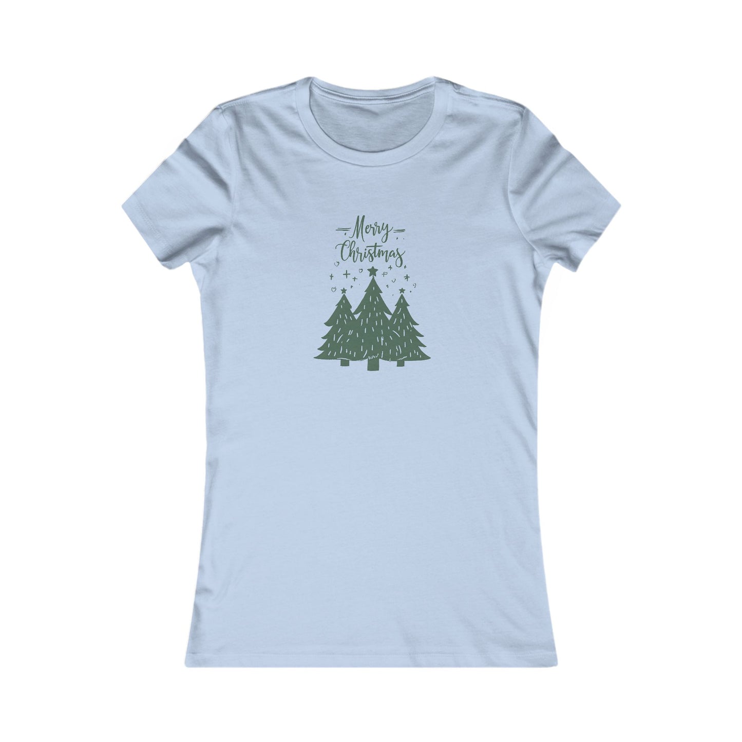 Christmas Tree Graphic Tee - "Merry Christmas" Women's Tee