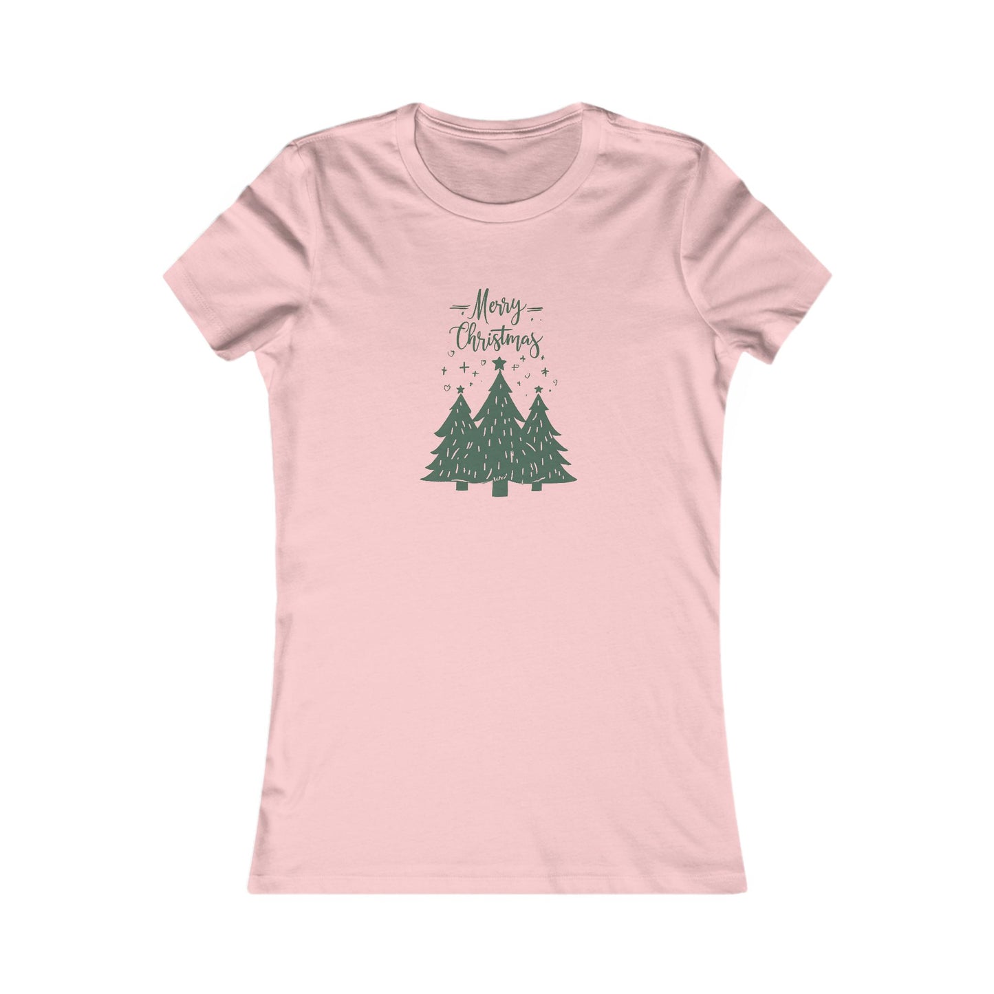Christmas Tree Graphic Tee - "Merry Christmas" Women's Tee