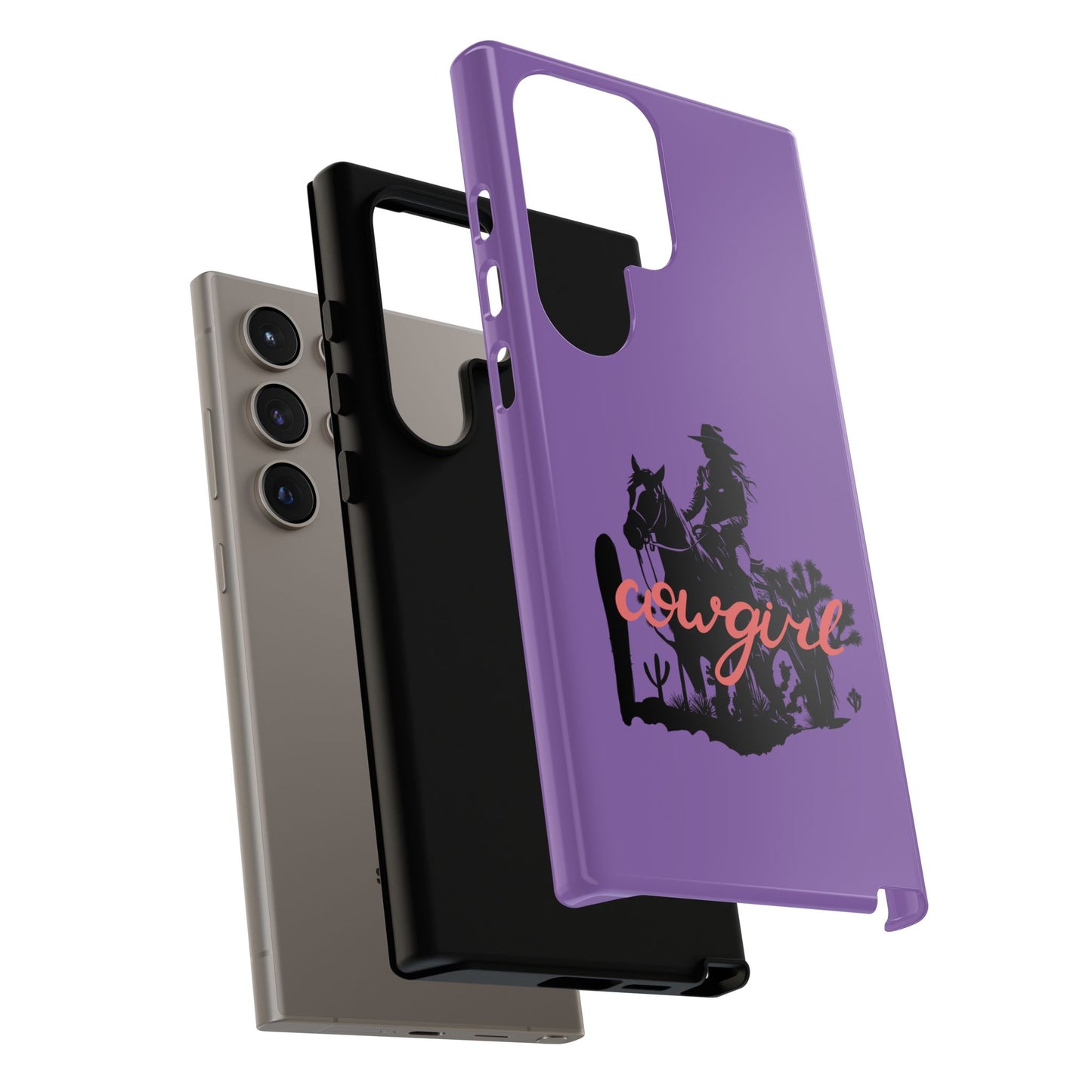 Cowgirl Phone Case — Purple Western Rider Protective Phone Cover