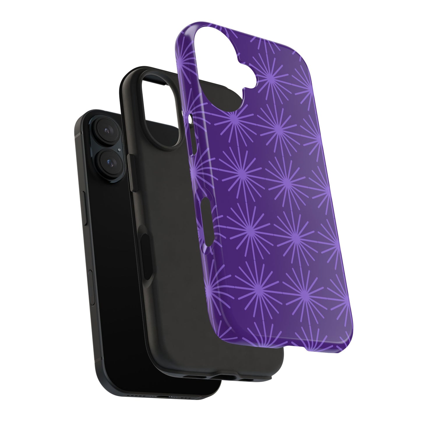 Phone Case - Purple Circular Star Design