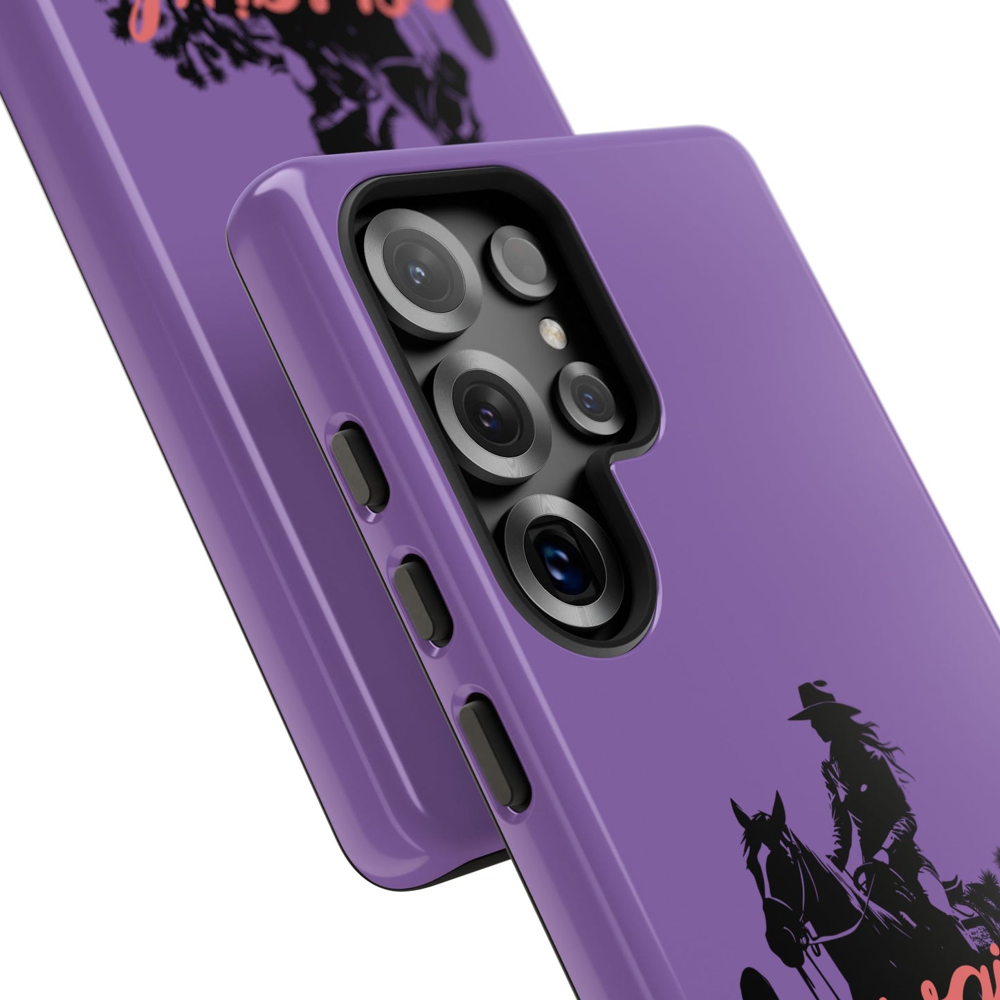 Cowgirl Phone Case — Purple Western Rider Protective Phone Cover
