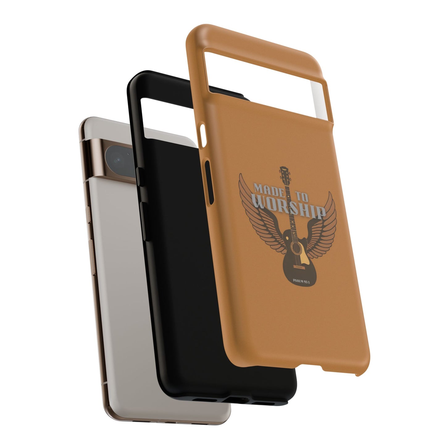 Tough Phone Case — "Made to Worship" Acoustic Guitar Wings Design