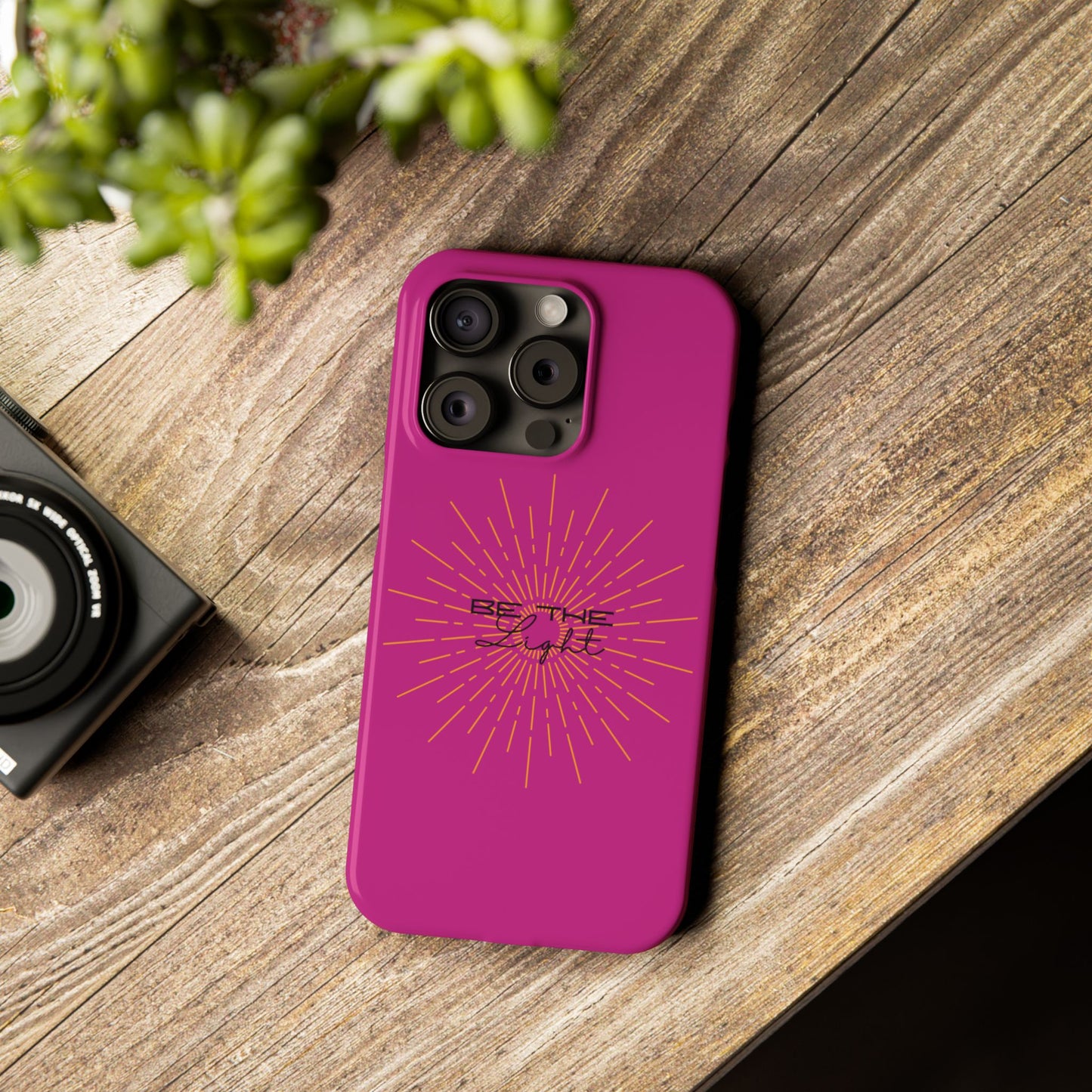 Radiant Pink Slim Phone Cases, Be The Light