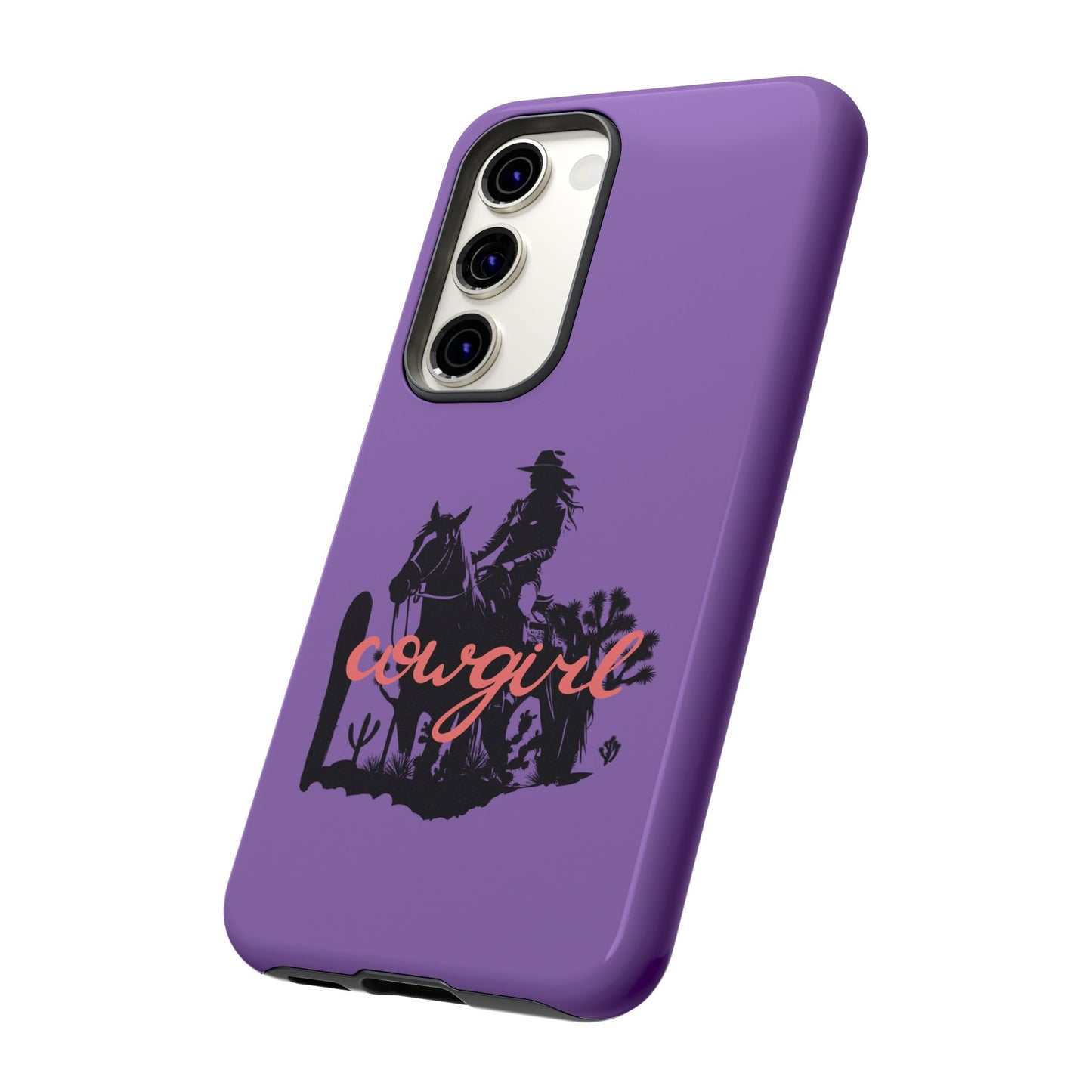 Cowgirl Phone Case — Purple Western Rider Protective Phone Cover