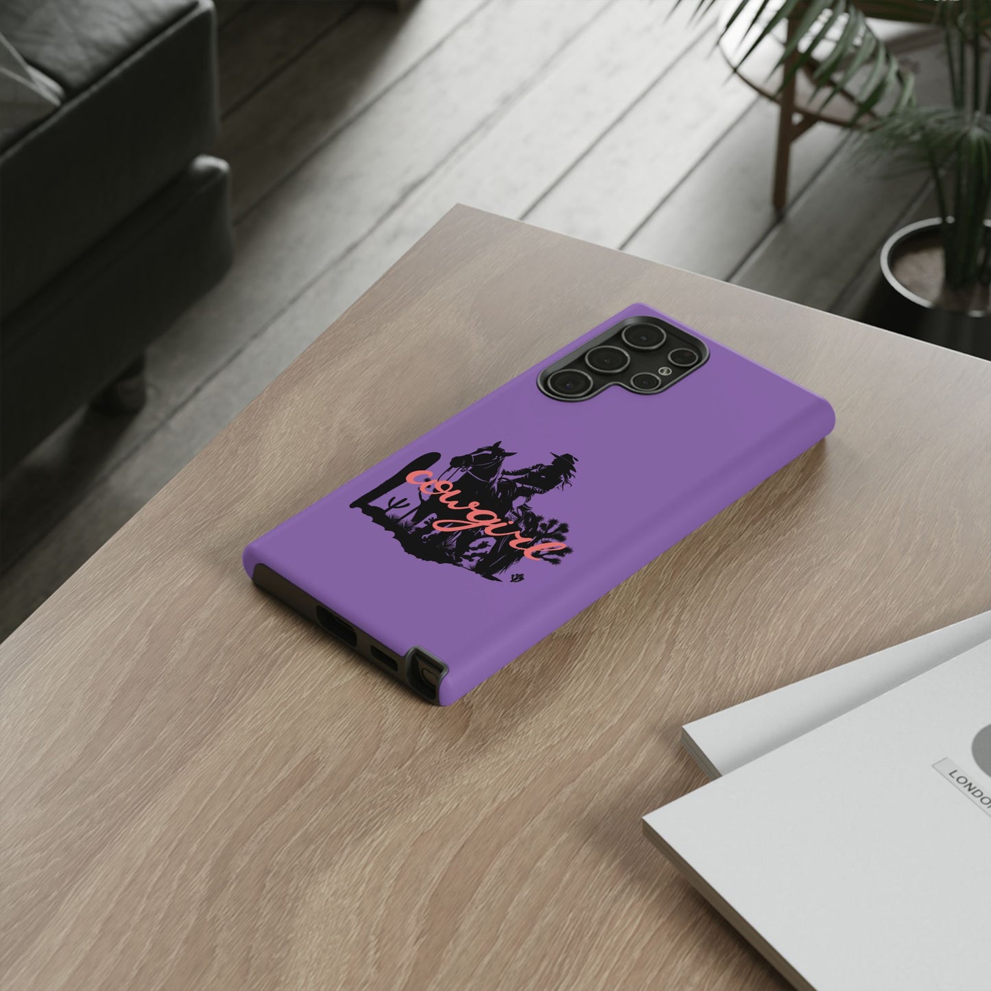 Cowgirl Phone Case — Purple Western Rider Protective Phone Cover