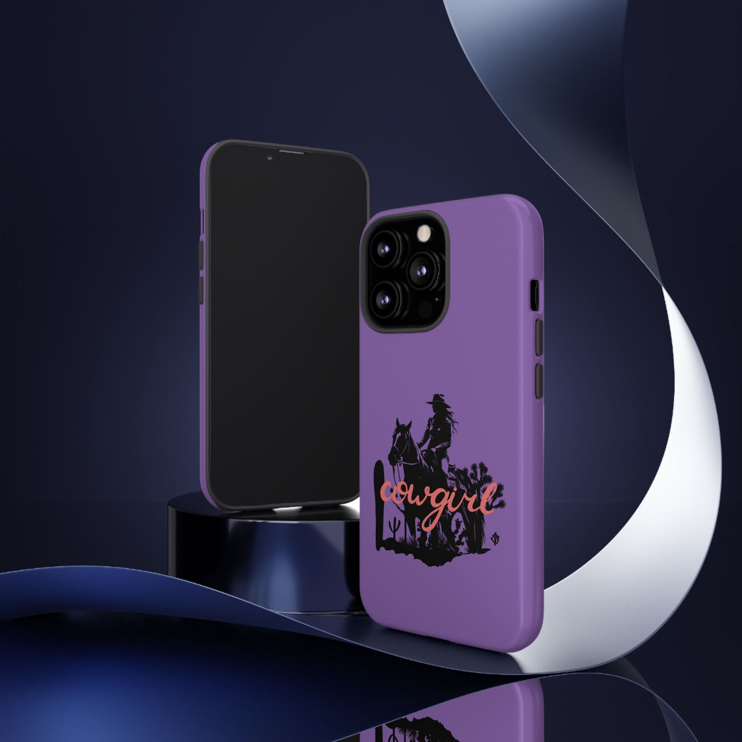 Cowgirl Phone Case — Purple Western Rider Protective Phone Cover