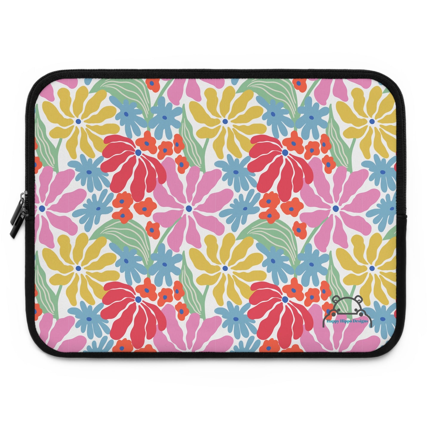 Floral Laptop Sleeve with Colorful Design
