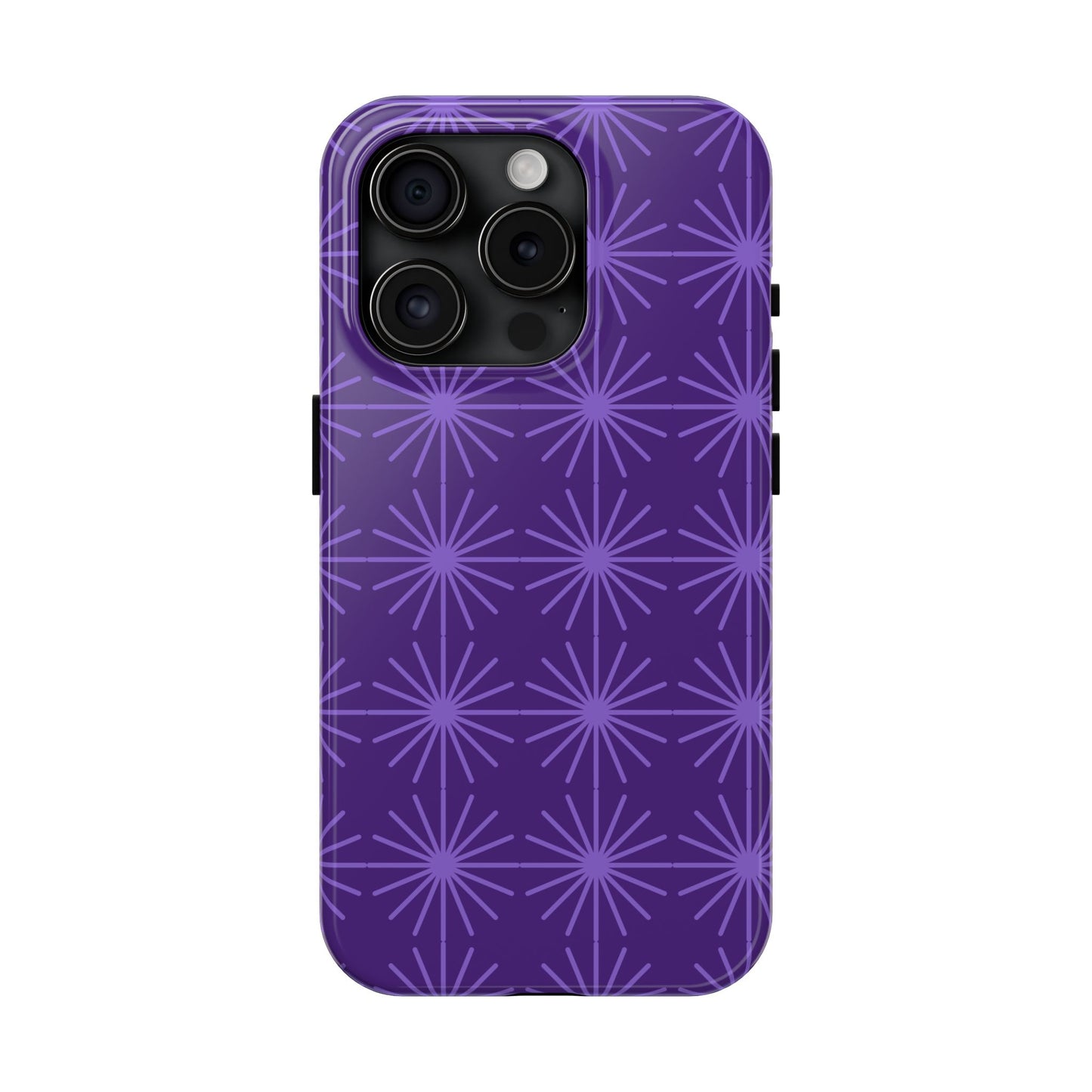 Phone Case - Purple Circular Star Design