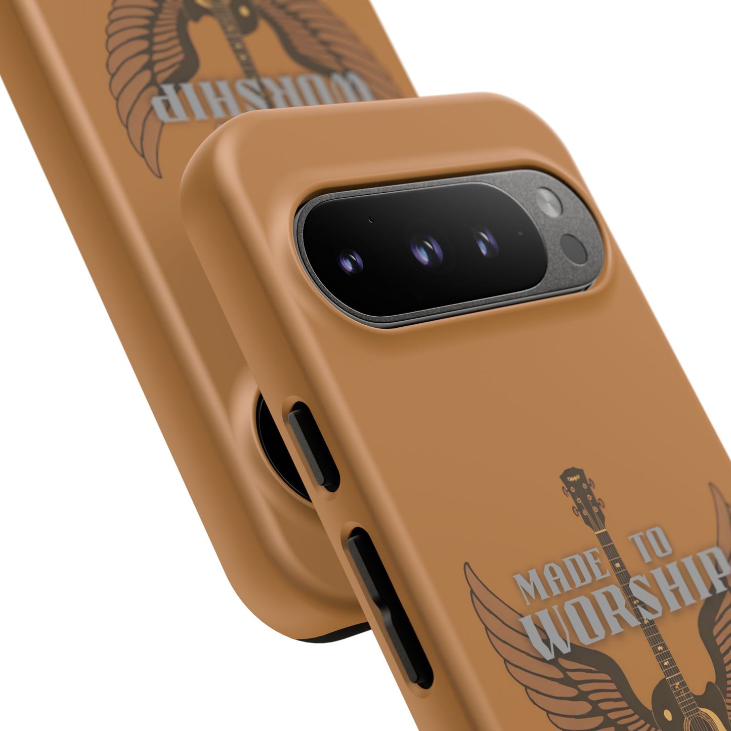 Tough Phone Case — "Made to Worship" Acoustic Guitar Wings Design