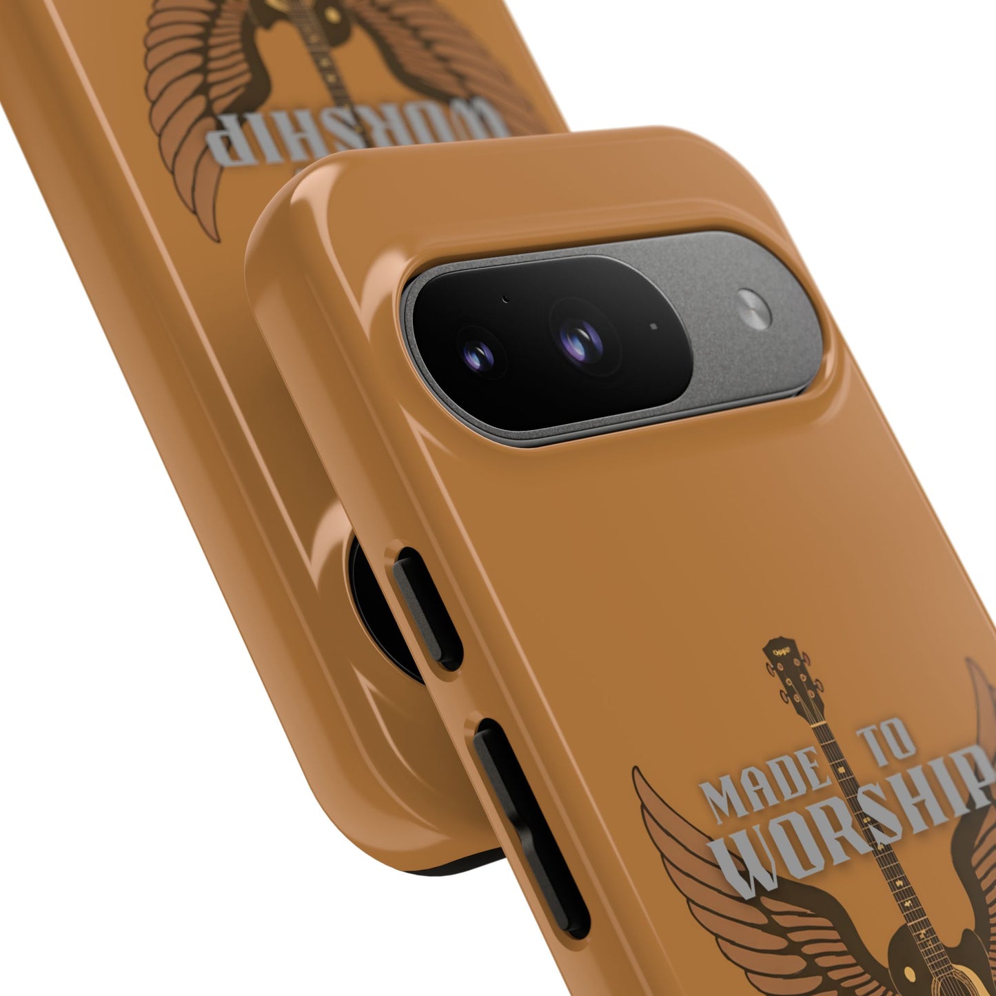 Tough Phone Case — "Made to Worship" Acoustic Guitar Wings Design