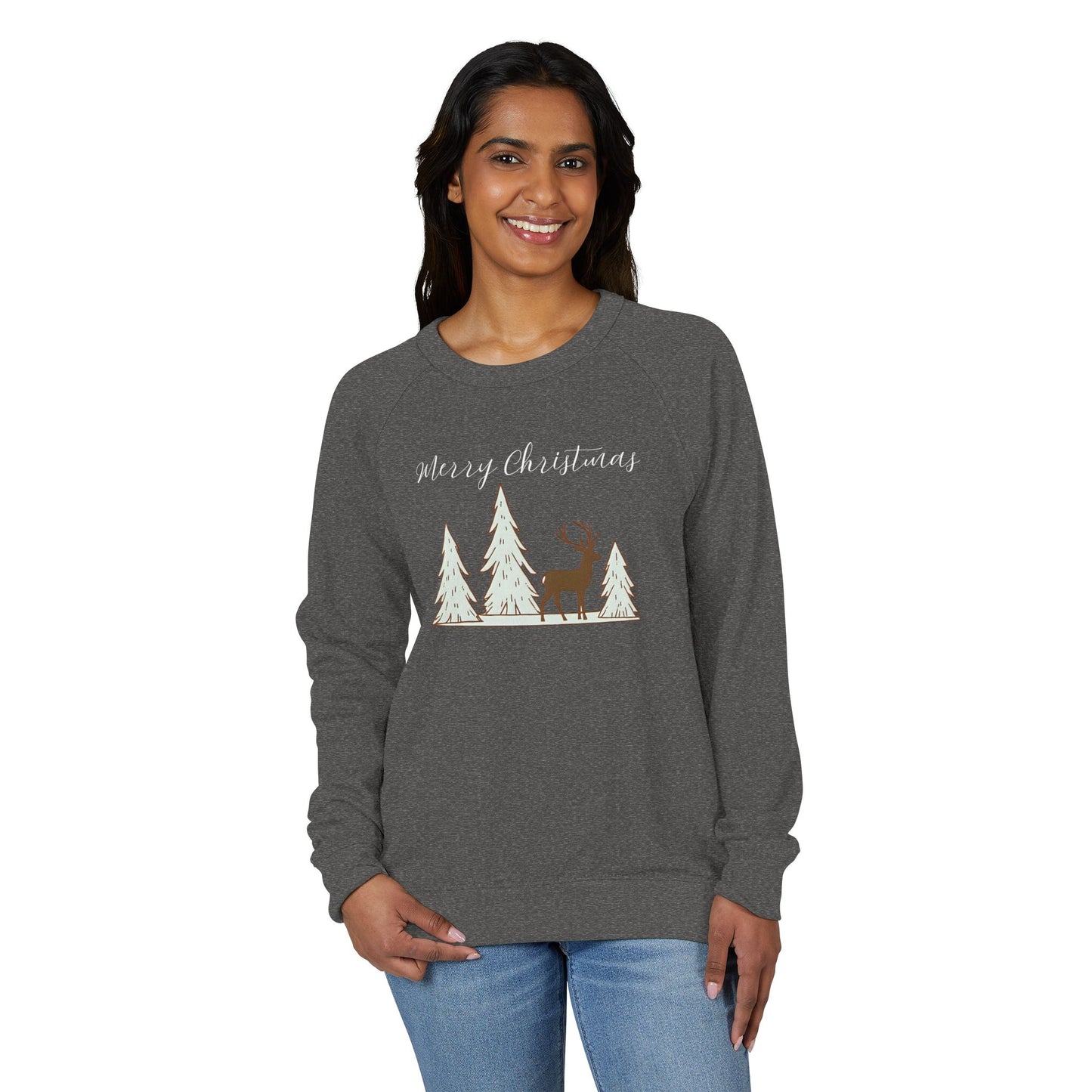 Merry Christmas Reindeer Crewneck Sweatshirt