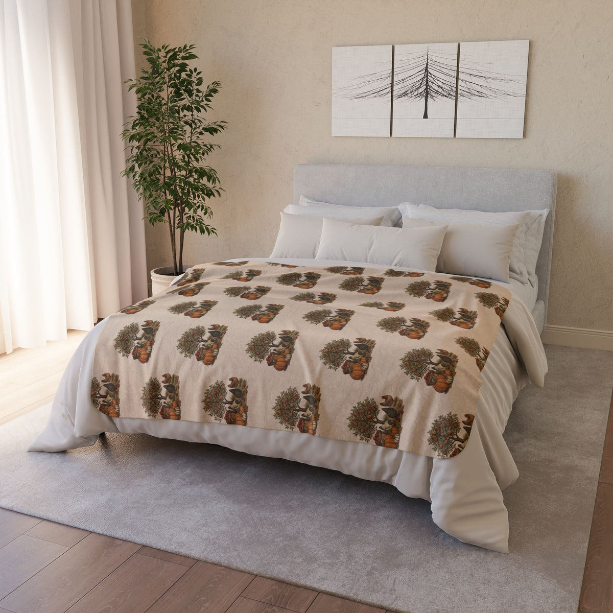Autumn Harvest Sherpa Blanket