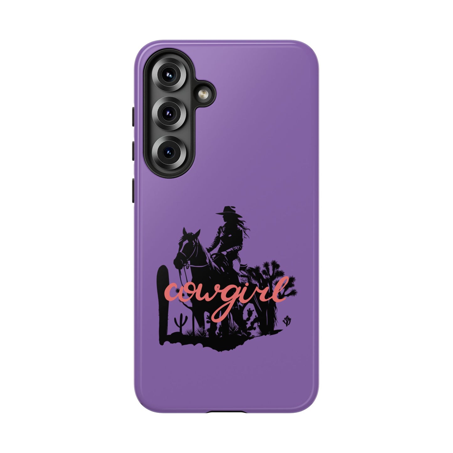 Cowgirl Phone Case — Purple Western Rider Protective Phone Cover