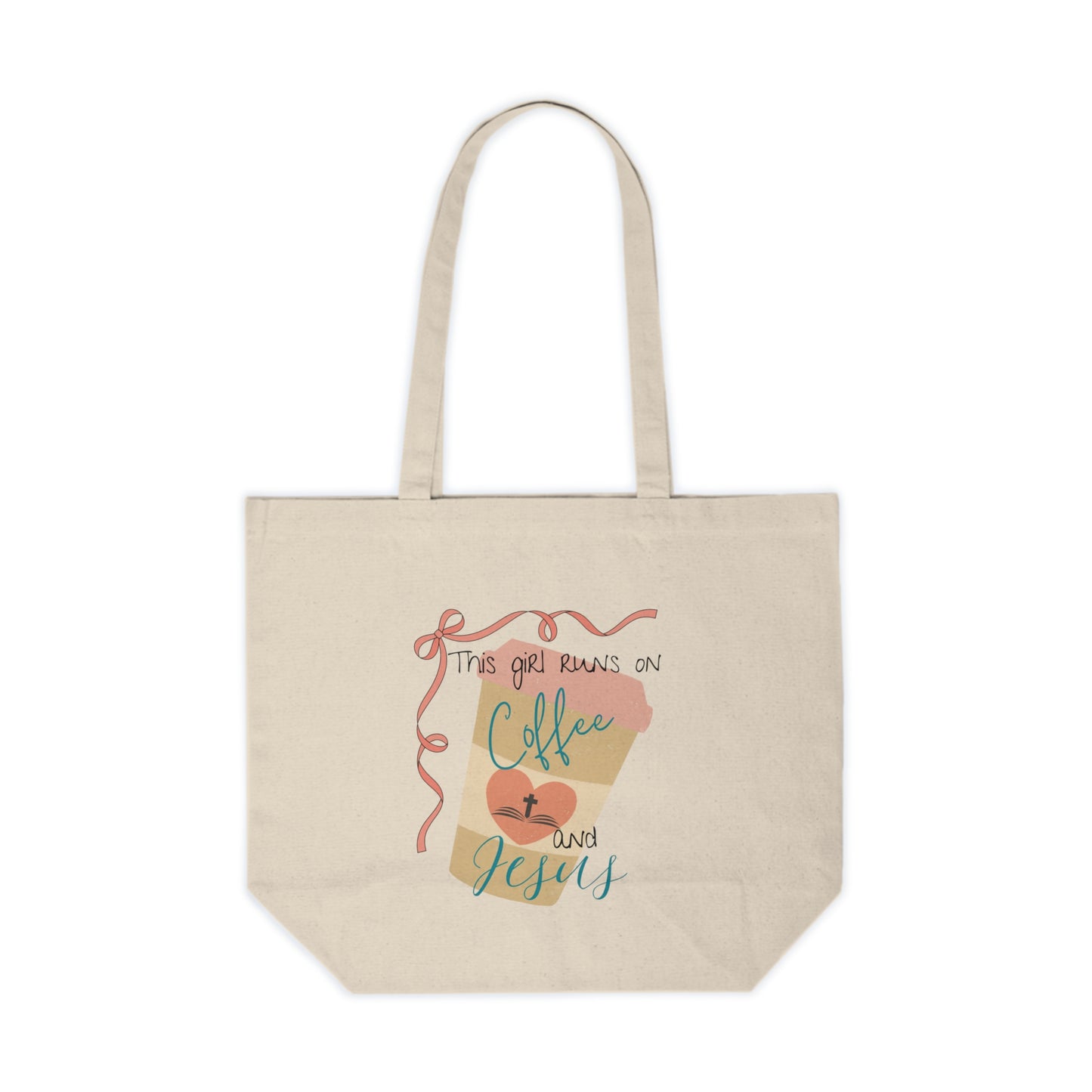 Coffee and Jesus Canvas Shopping Tote