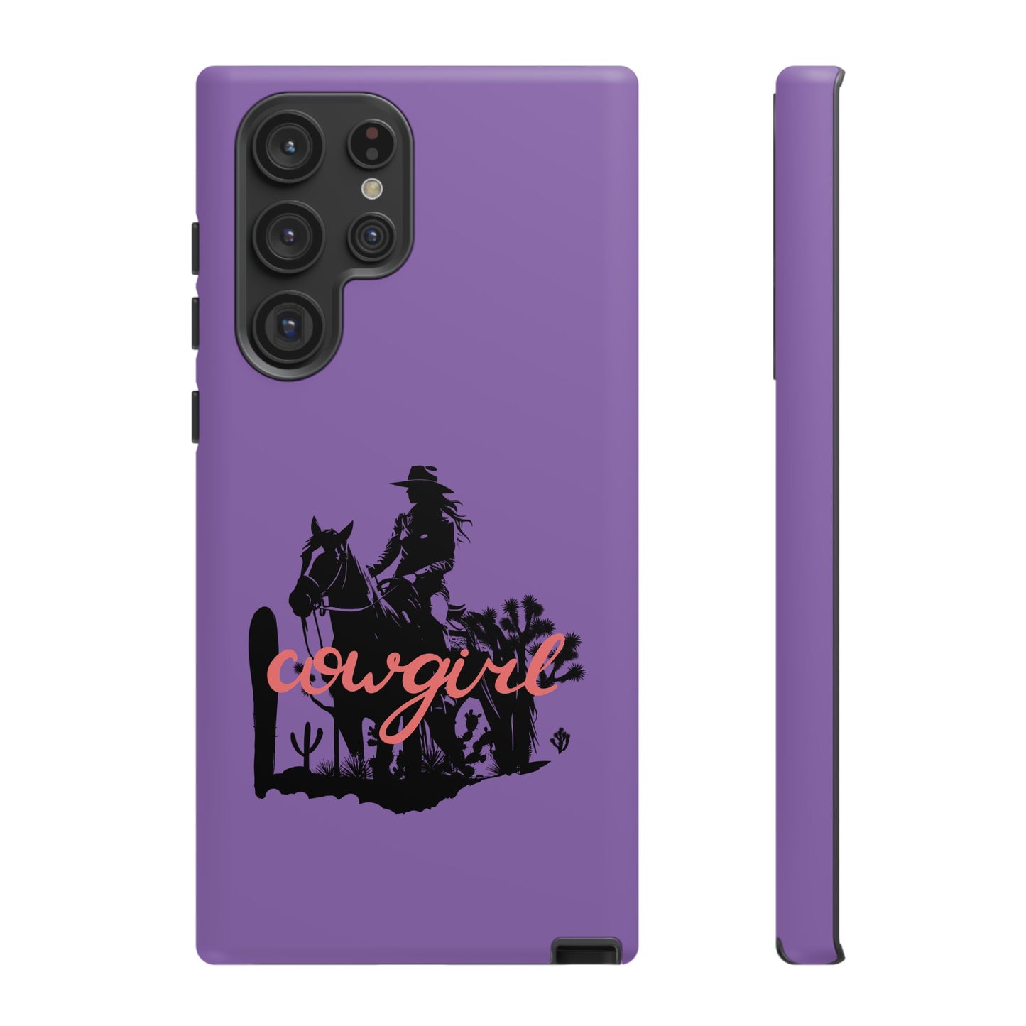 Cowgirl Phone Case — Purple Western Rider Protective Phone Cover