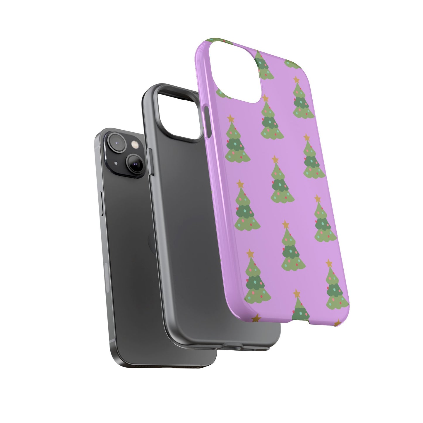 Christmas Tree Phone Case — Cute Purple Holiday iPhone Cover