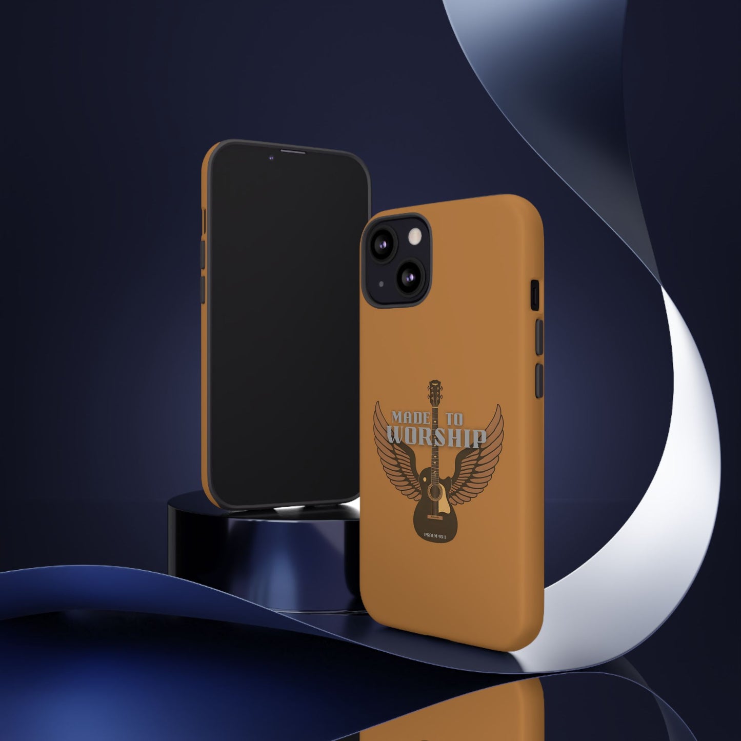 Tough Phone Case — "Made to Worship" Acoustic Guitar Wings Design