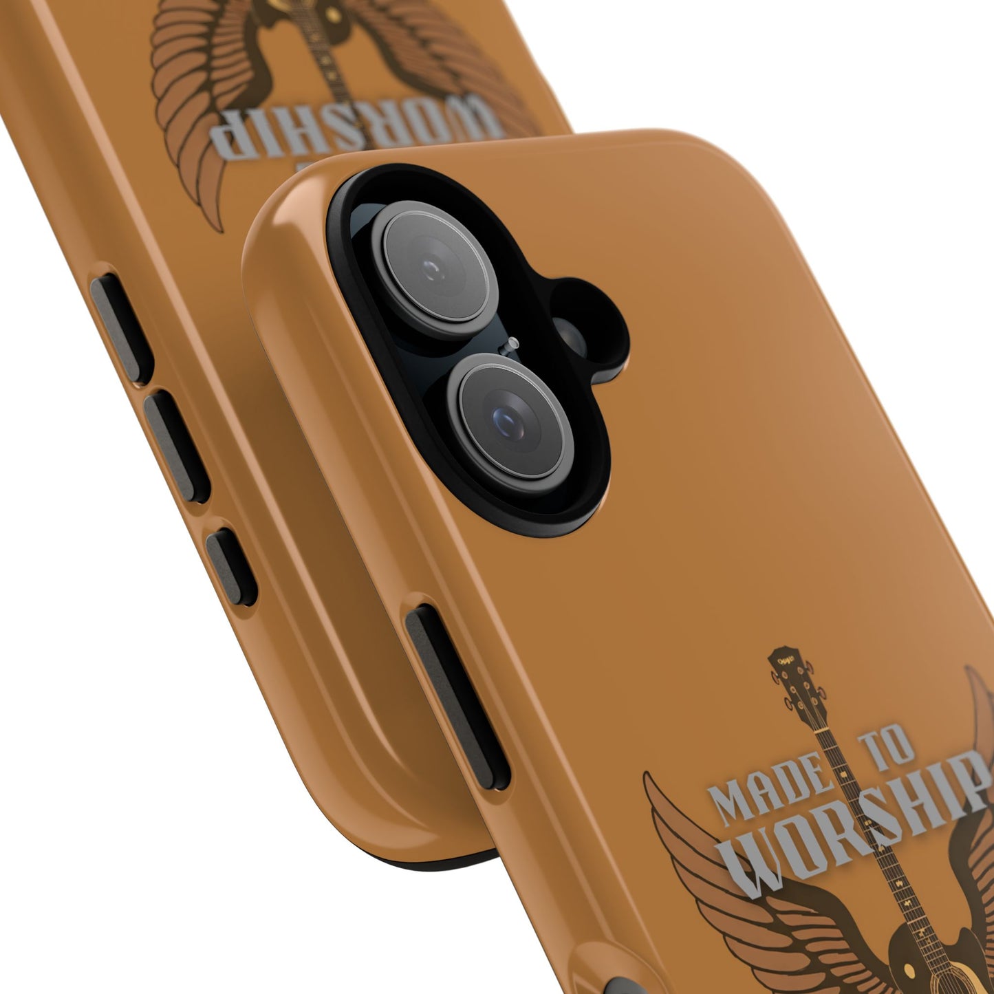 Tough Phone Case — "Made to Worship" Acoustic Guitar Wings Design