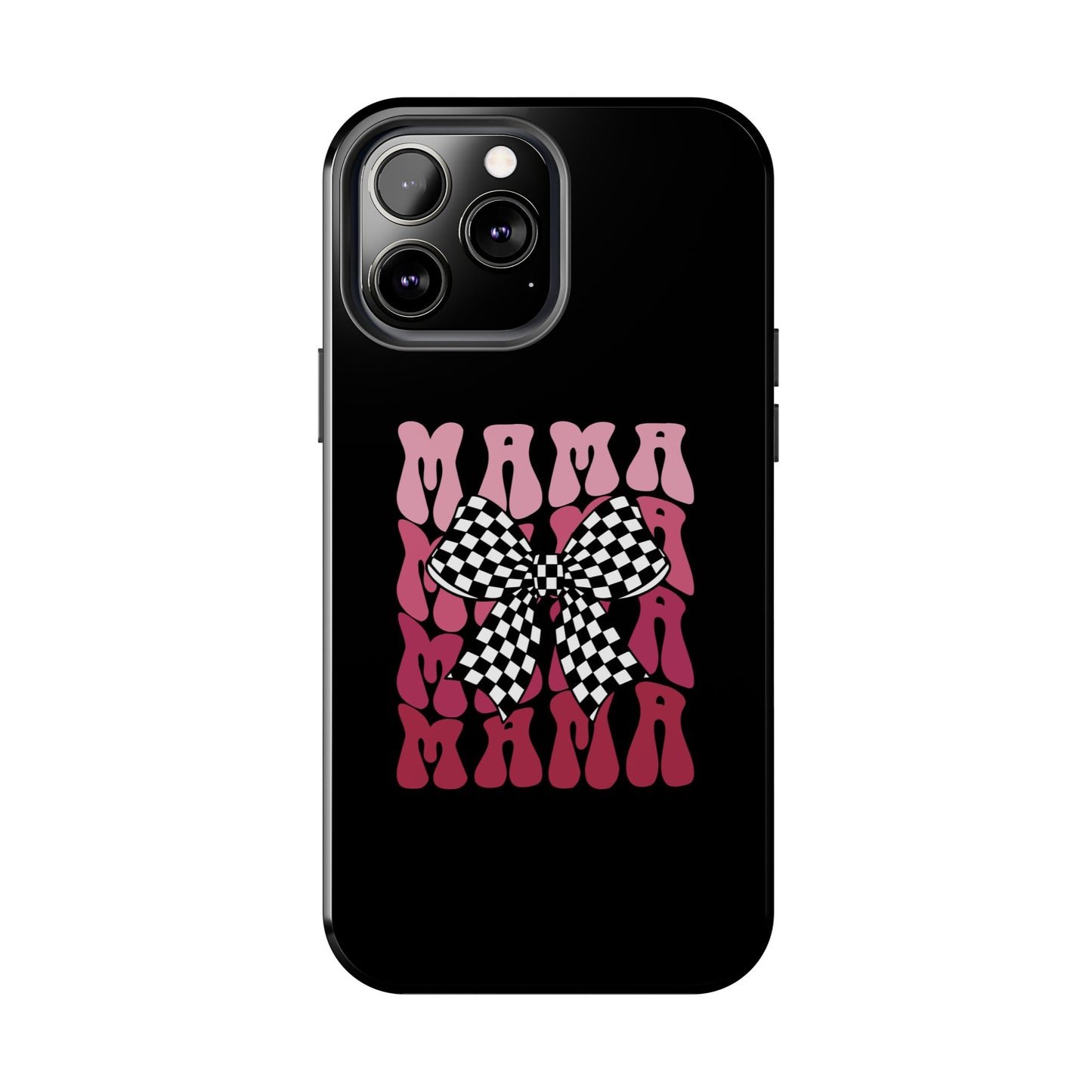 Chic Tough Phone Cases with Mama Bow Design, Stylish Phone Cover