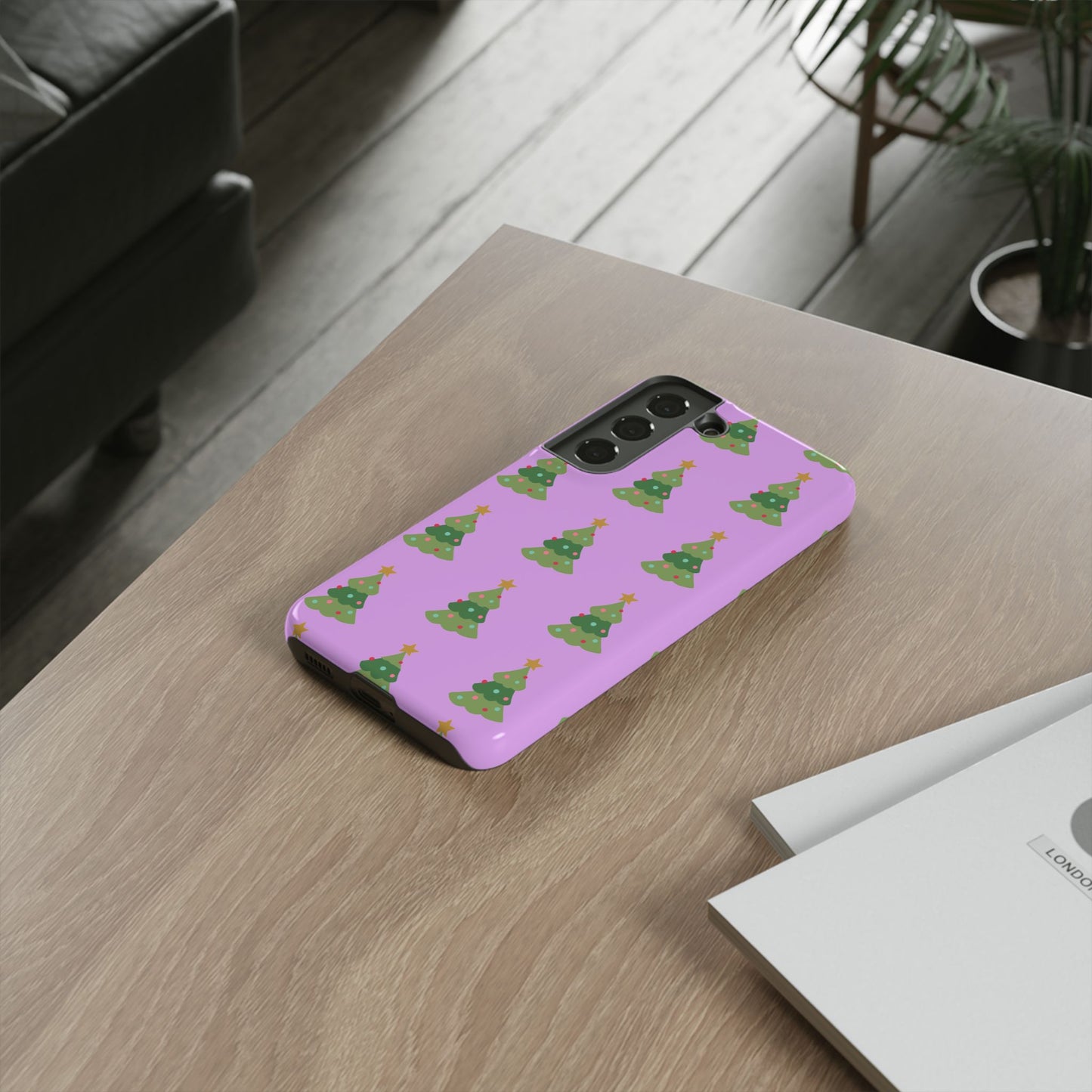 Christmas Tree Phone Case — Cute Purple Holiday iPhone Cover