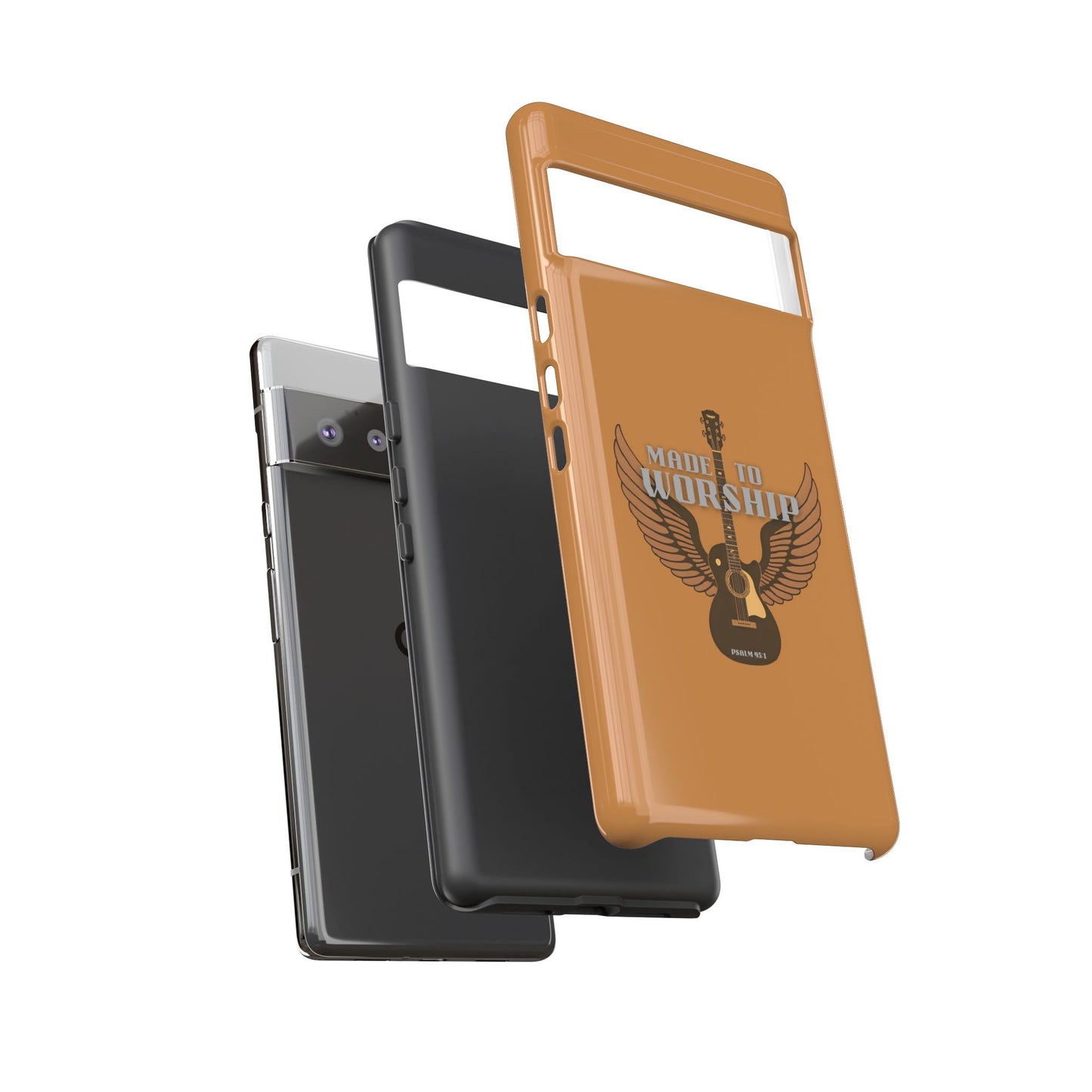 Tough Phone Case — "Made to Worship" Acoustic Guitar Wings Design