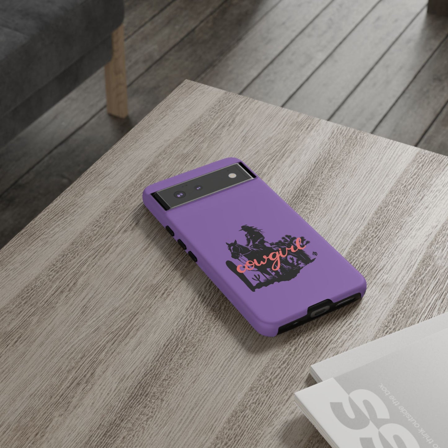 Cowgirl Phone Case — Purple Western Rider Protective Phone Cover