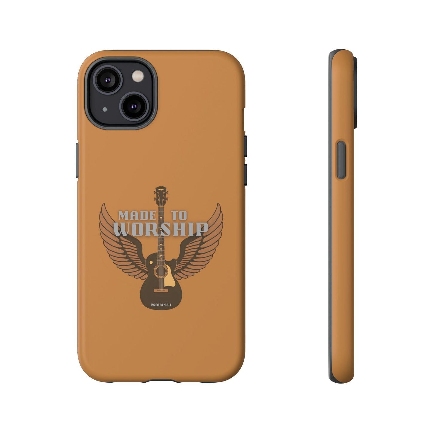 Tough Phone Case — "Made to Worship" Acoustic Guitar Wings Design