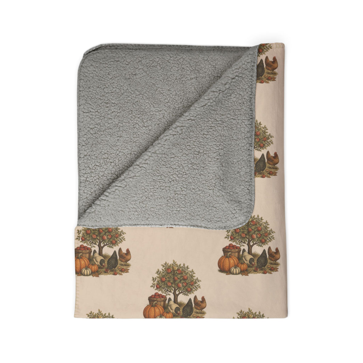 Autumn Harvest Sherpa Blanket