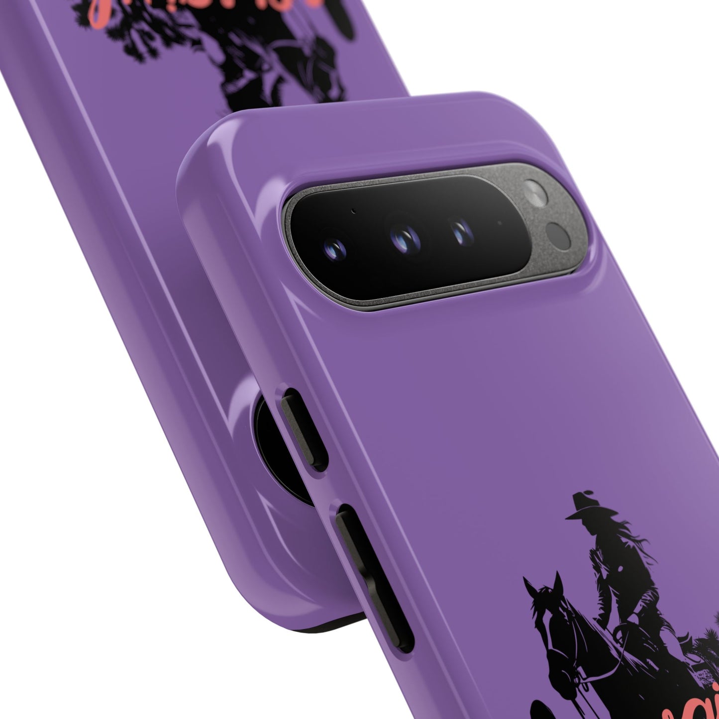 Cowgirl Phone Case — Purple Western Rider Protective Phone Cover
