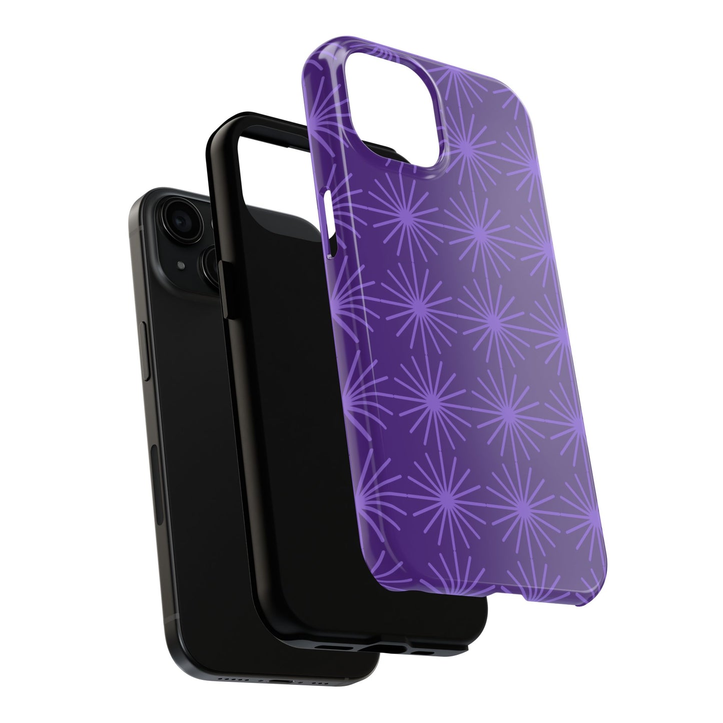 Phone Case - Purple Circular Star Design