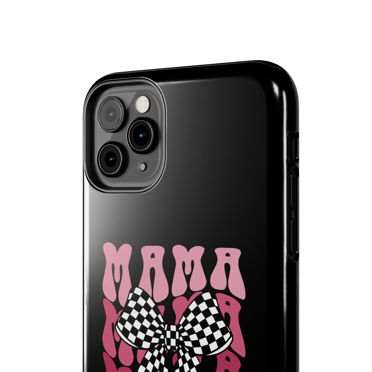 Chic Tough Phone Cases with Mama Bow Design, Stylish Phone Cover
