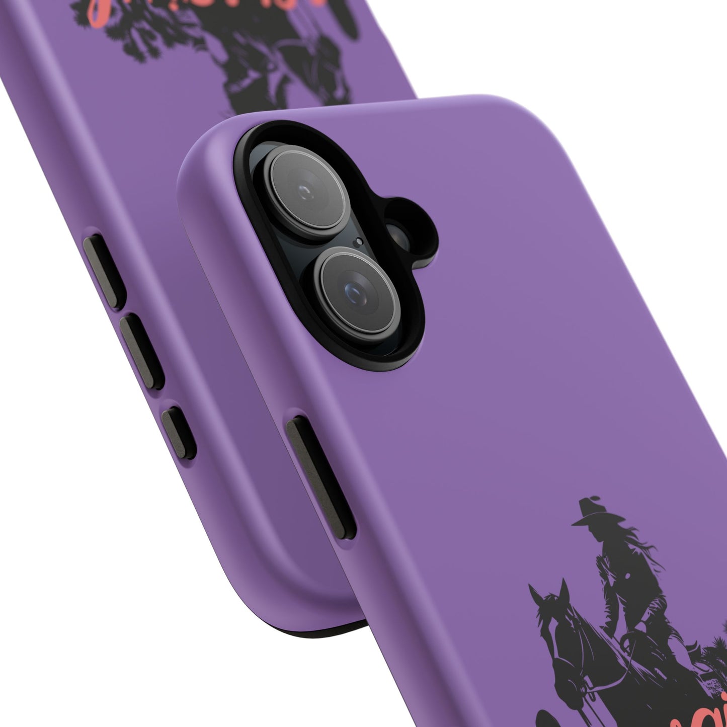 Cowgirl Phone Case — Purple Western Rider Protective Phone Cover