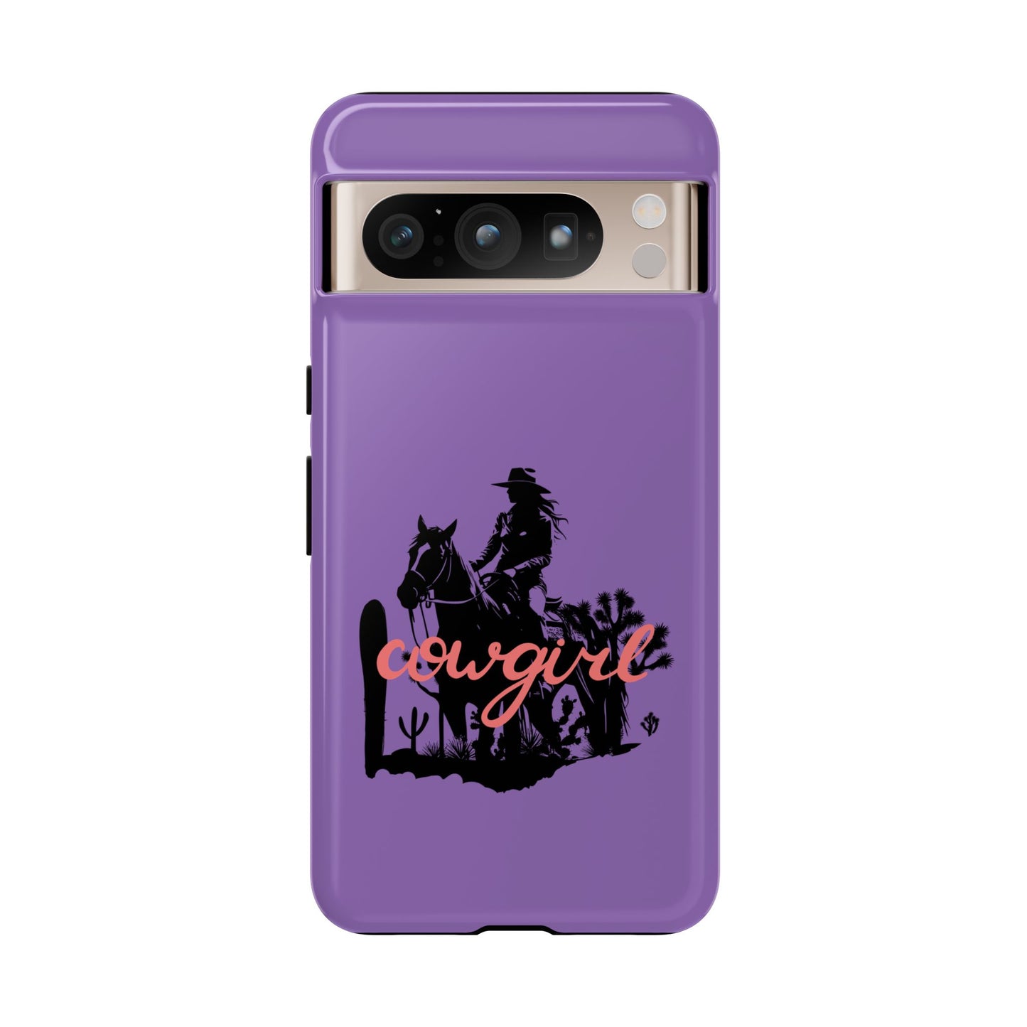 Cowgirl Phone Case — Purple Western Rider Protective Phone Cover