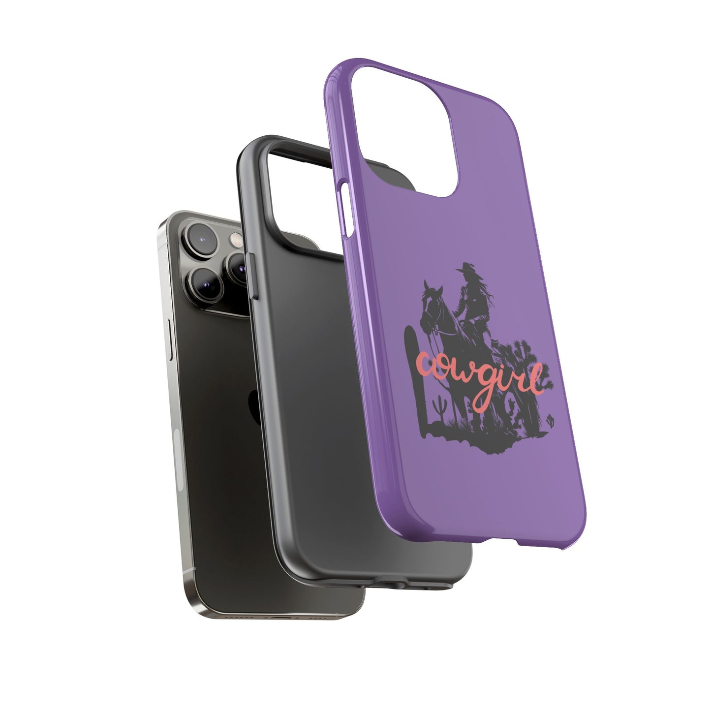 Cowgirl Phone Case — Purple Western Rider Protective Phone Cover