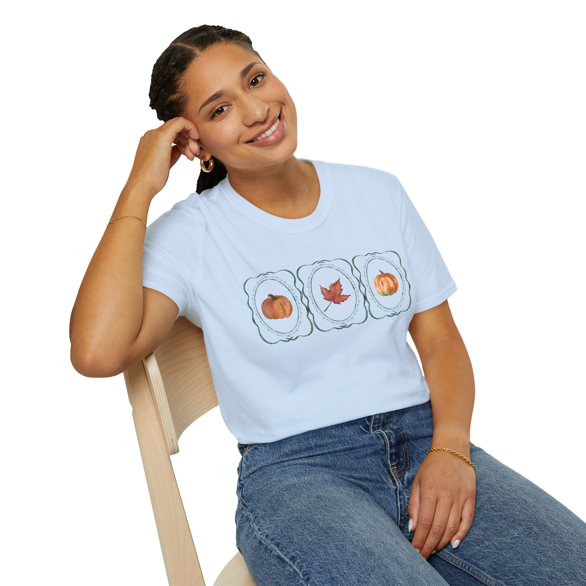 Autumn Trio Pumpkin & Leaf T-Shirt
