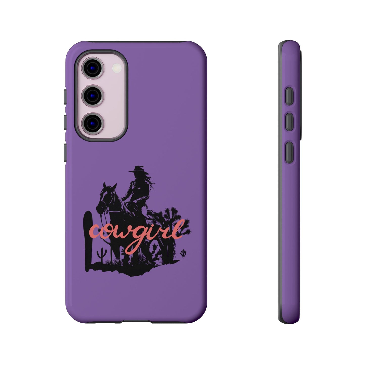Cowgirl Phone Case — Purple Western Rider Protective Phone Cover