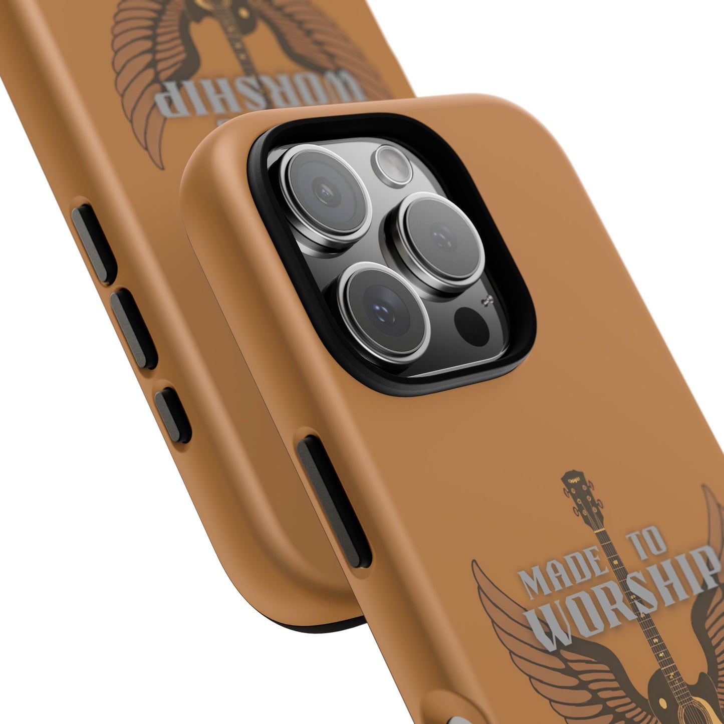 Tough Phone Case — "Made to Worship" Acoustic Guitar Wings Design