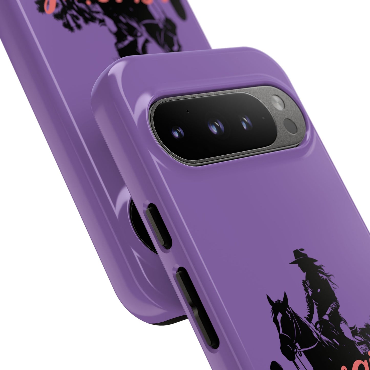 Cowgirl Phone Case — Purple Western Rider Protective Phone Cover