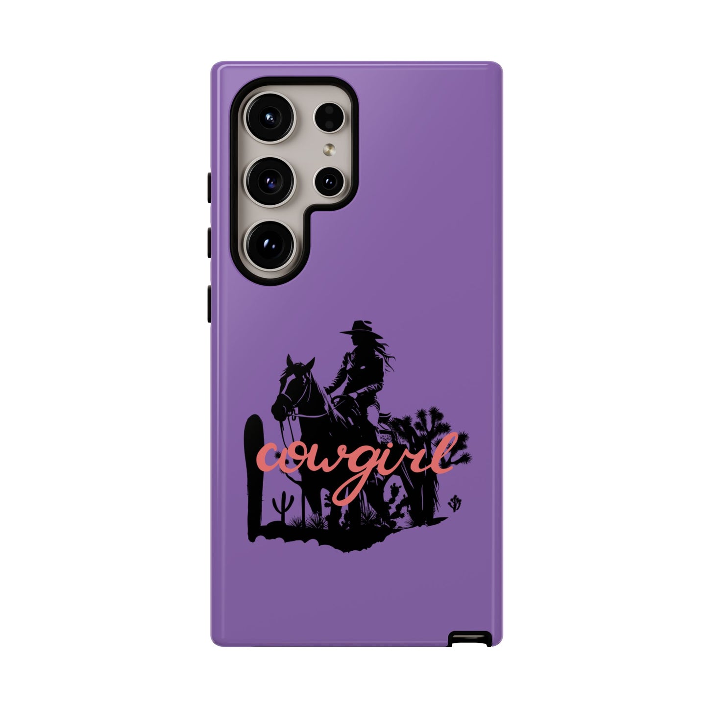 Cowgirl Phone Case — Purple Western Rider Protective Phone Cover
