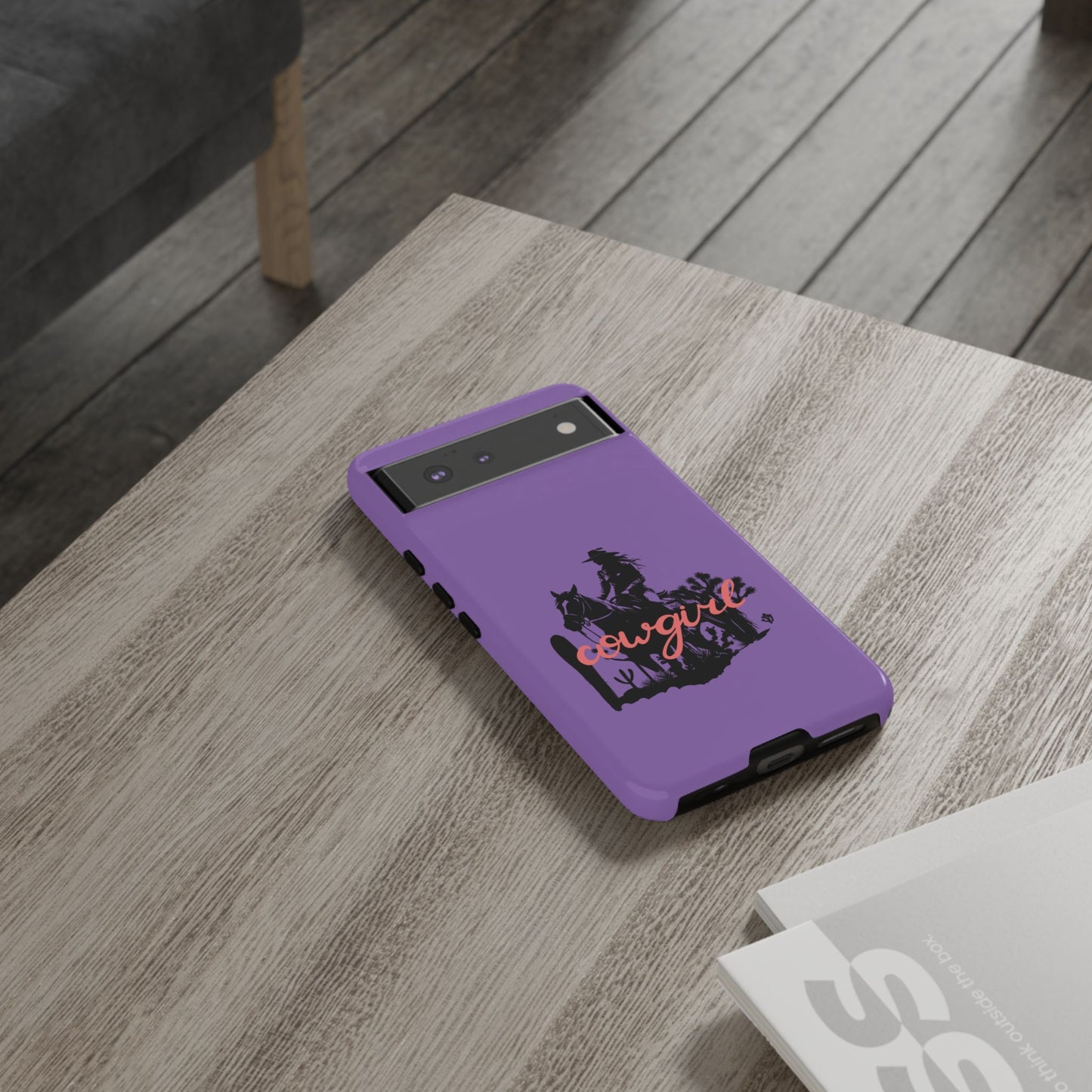 Cowgirl Phone Case — Purple Western Rider Protective Phone Cover