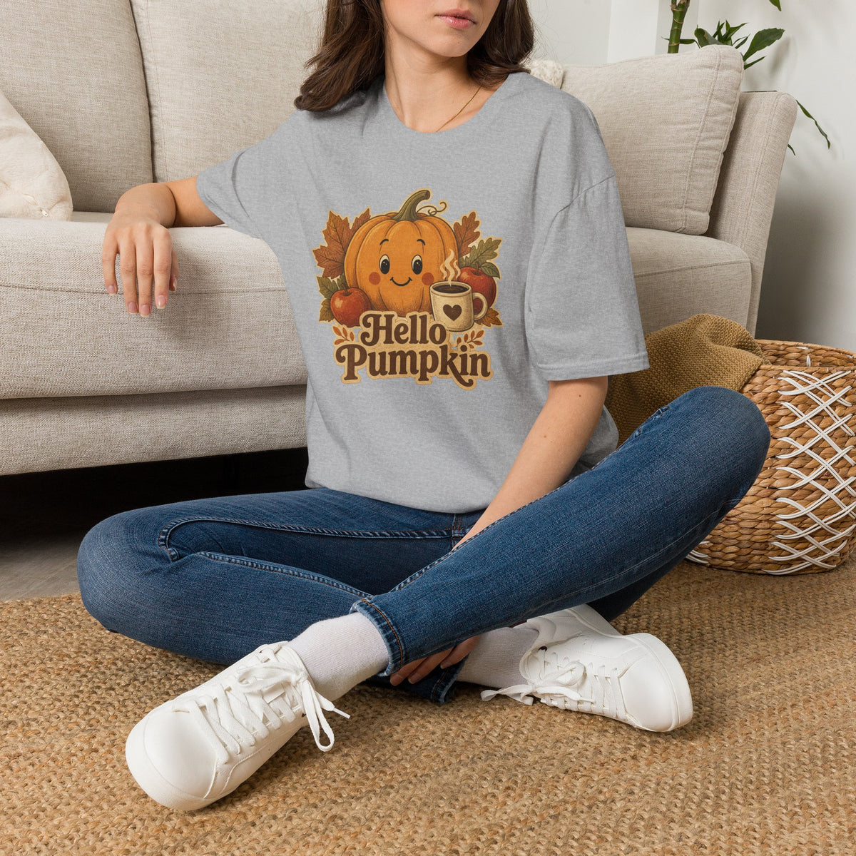 Hello Pumpkin T-Shirt — Cute Vintage Pumpkin Fall Tee