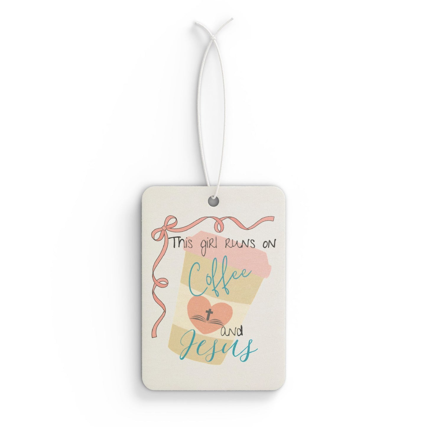 Coffee & Jesus Car Air Freshener, Inspirational Car Decor