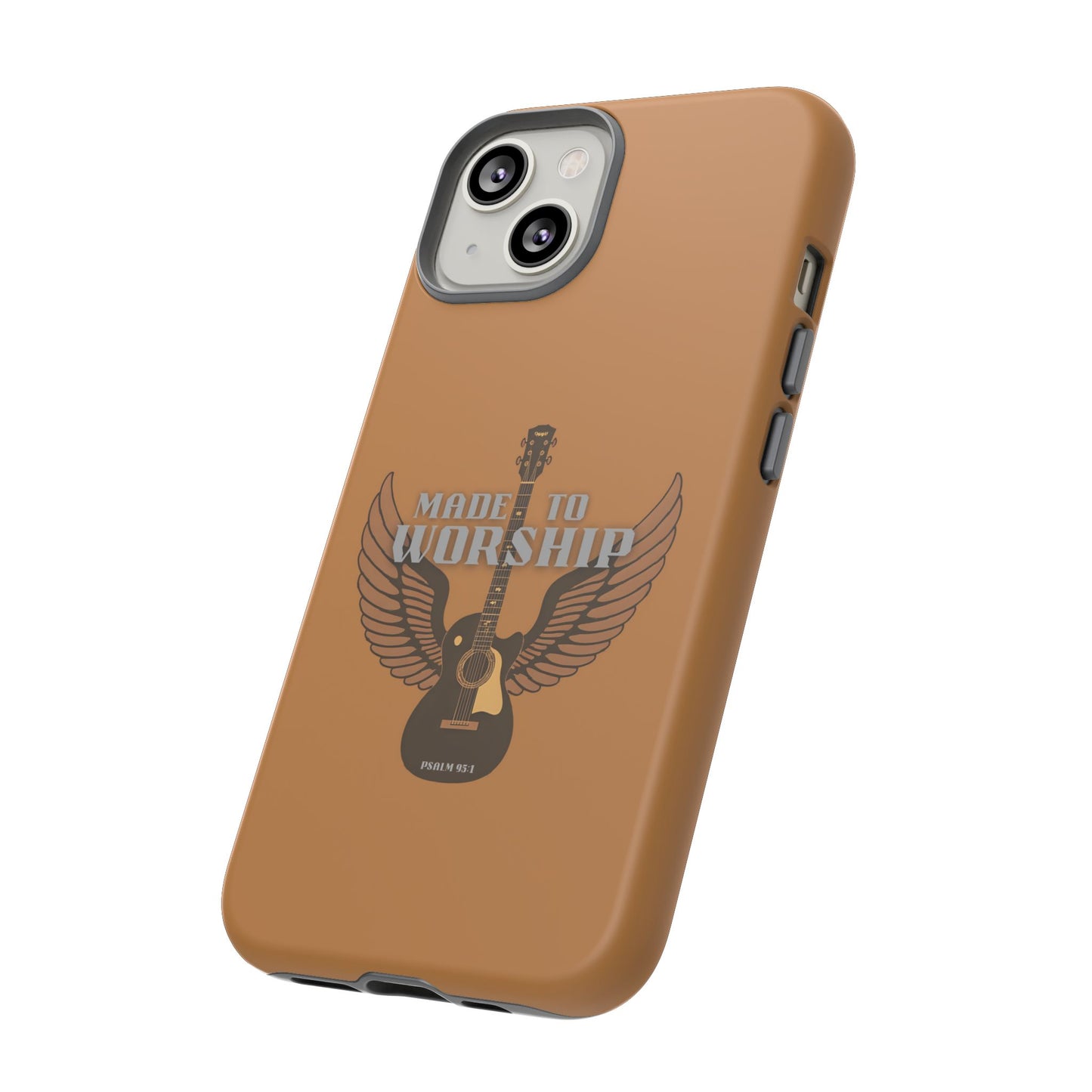 Tough Phone Case — "Made to Worship" Acoustic Guitar Wings Design