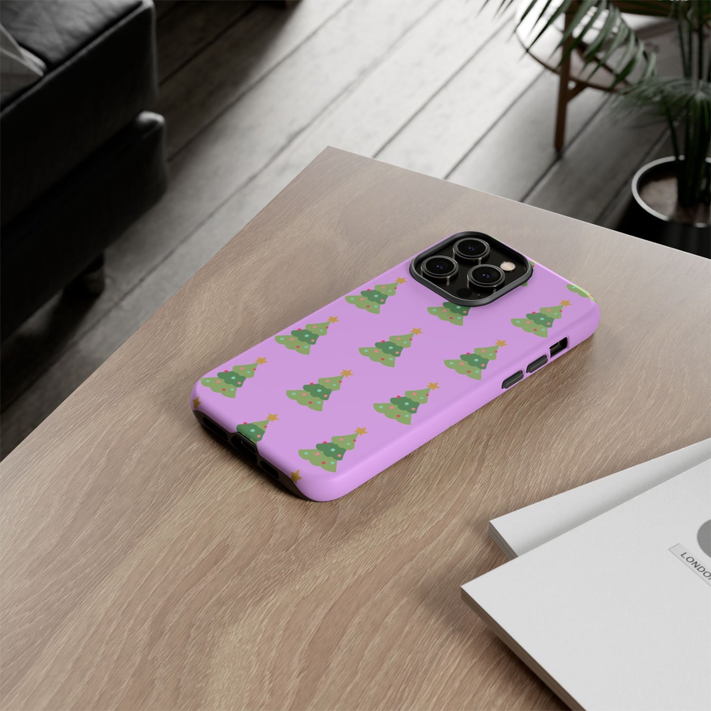 Christmas Tree Phone Case — Cute Purple Holiday iPhone Cover