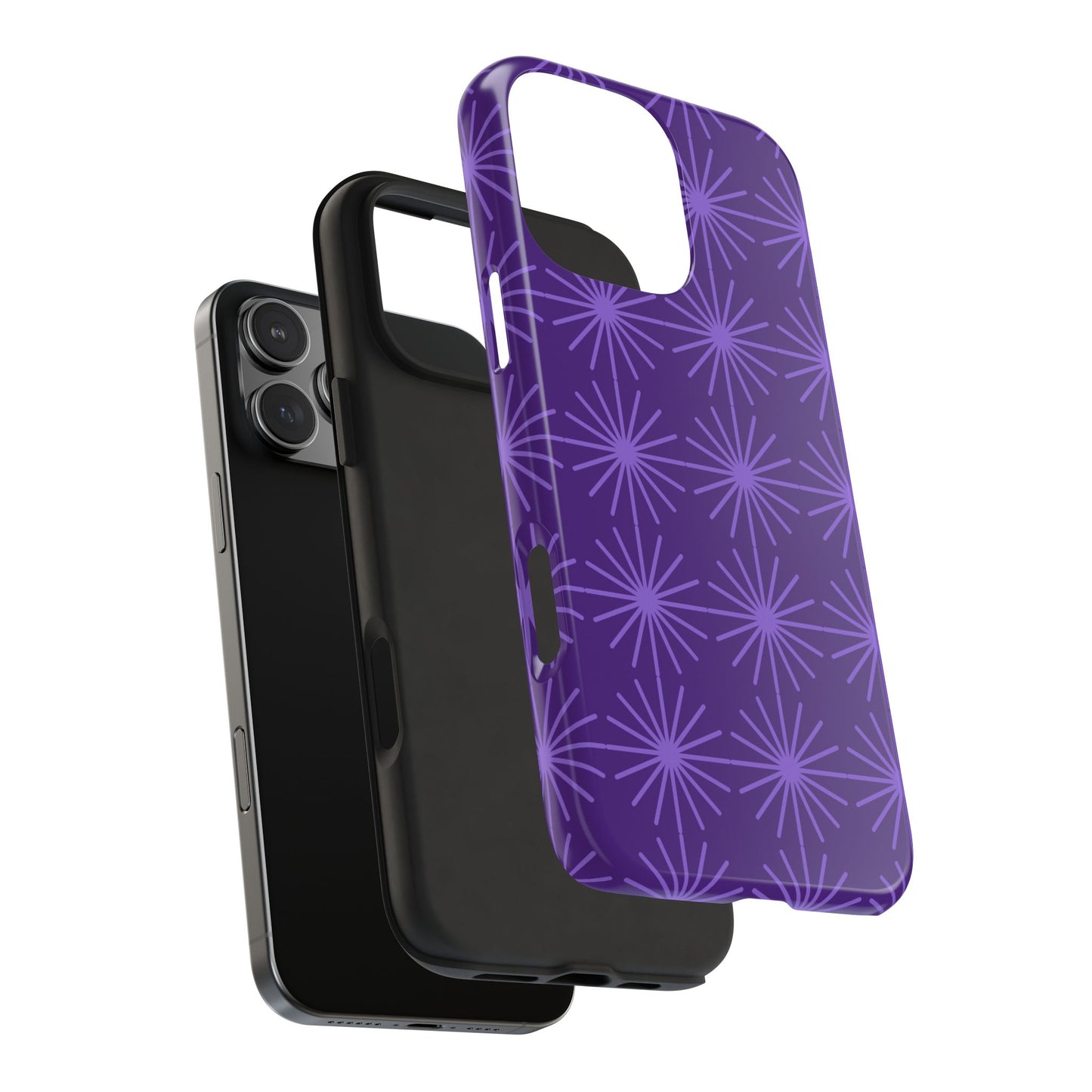 Phone Case - Purple Circular Star Design