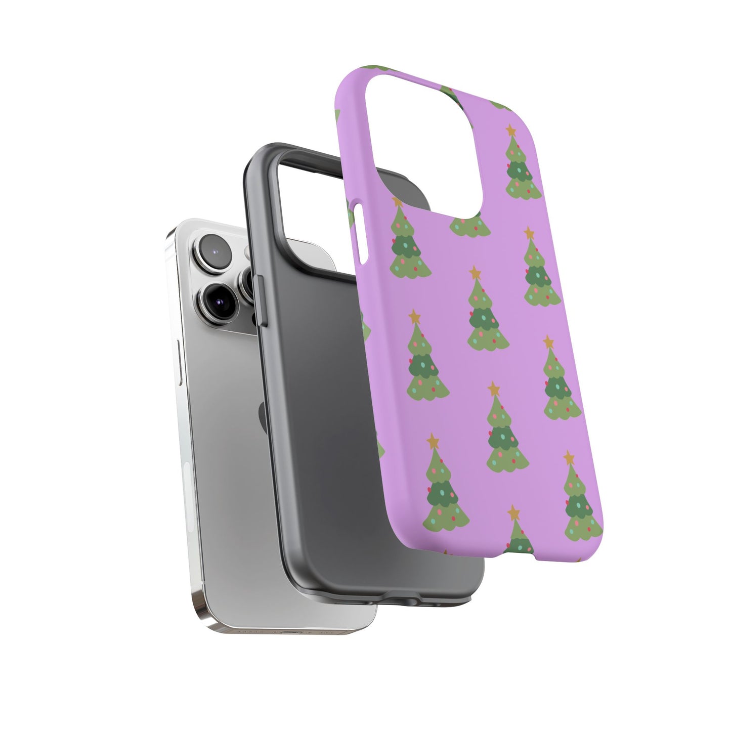 Christmas Tree Phone Case — Cute Purple Holiday iPhone Cover