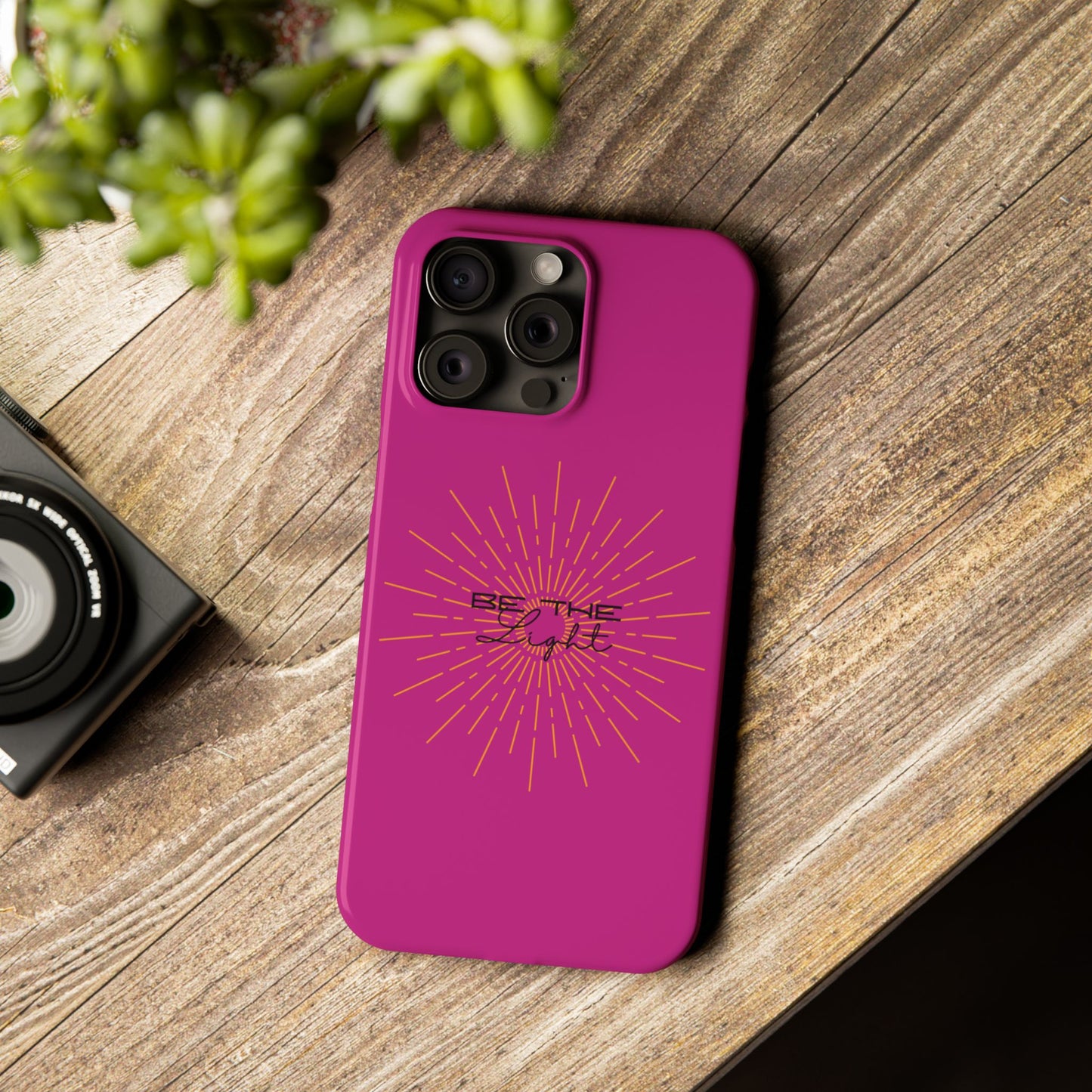 Radiant Pink Slim Phone Cases, Be The Light