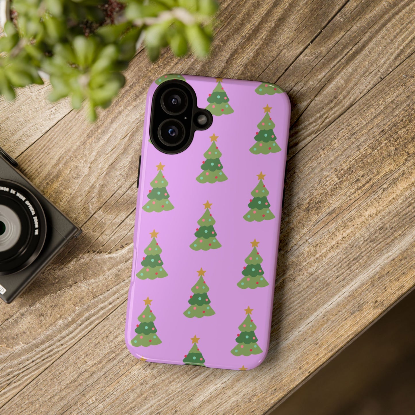 Christmas Tree Phone Case — Cute Purple Holiday iPhone Cover